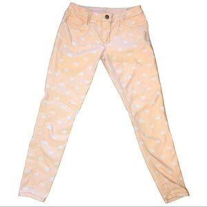 Flipside Ladies Peach Heart Reversible Jeans Sz 7